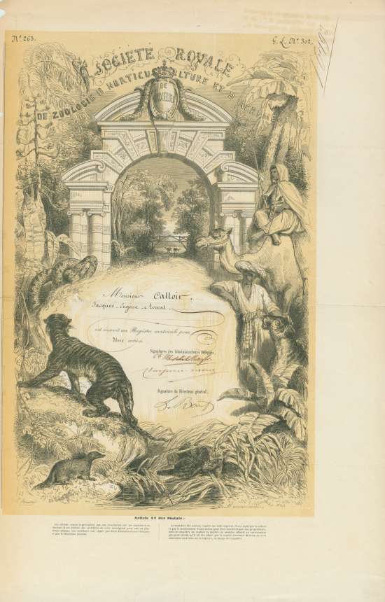 Société Royale de Zoologie d' Horticulture et d' Agrement (Zoo Brüssel)