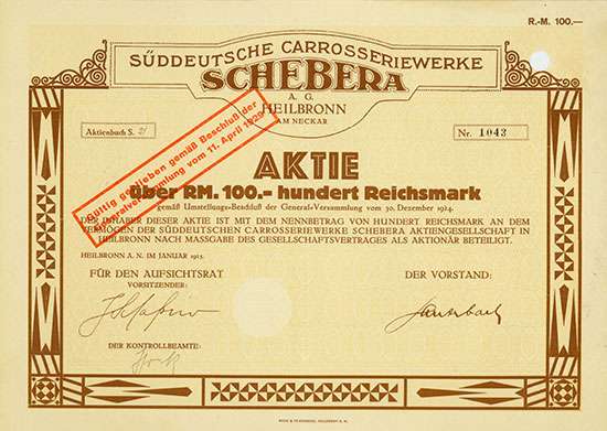 Süddeutsche Carrosseriewerke Schebera AG