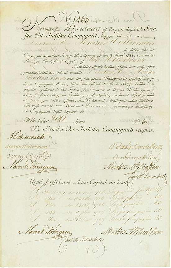 Svenska Ost-Indiska Compagniet / Schwedisch-Ostindische Compagnie