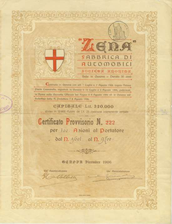Zena Fabbrica di Automobili Società Anonima