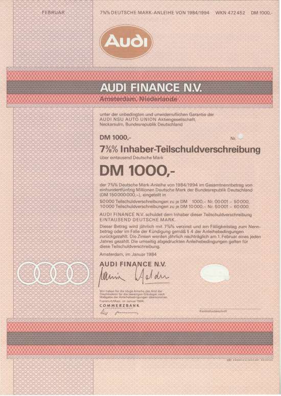 Audi Finance N.V.