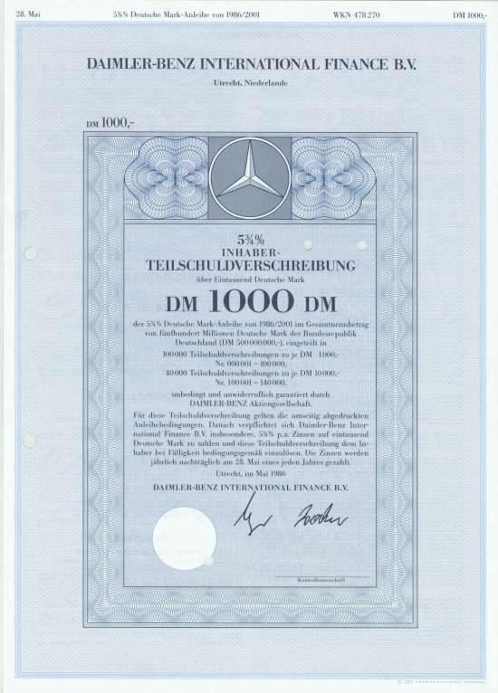 Daimler-Benz International Finance B.V.
