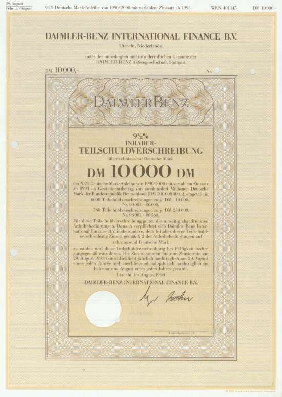 Daimler-Benz International Finance B.V.