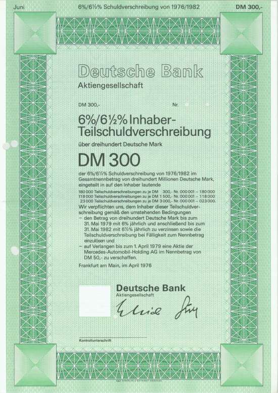 Deutsche Bank / Mercedes-Automobil-Holding AG