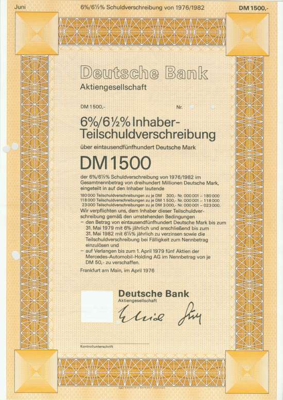 Deutsche Bank / Mercedes-Automobil-Holding AG