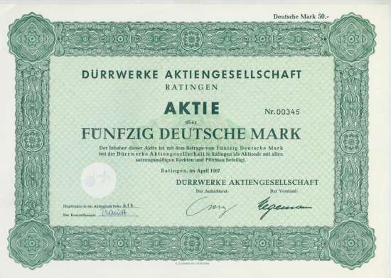Dürrwerke AG