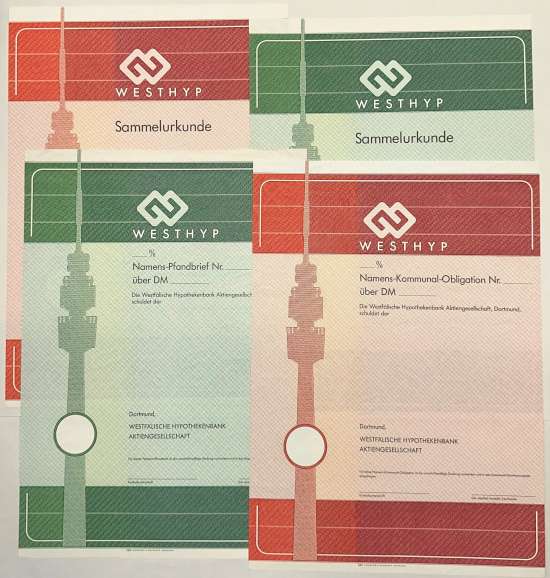 Westfälische Hypothekenbank AG [4 Stück]