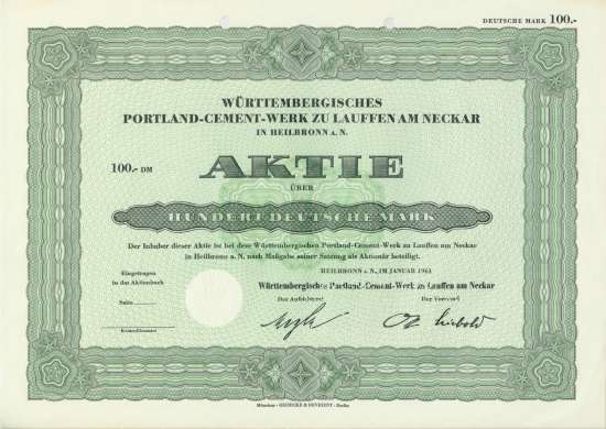 Württembergisches Portland-Cement-Werk zu Lauffen am Neckar