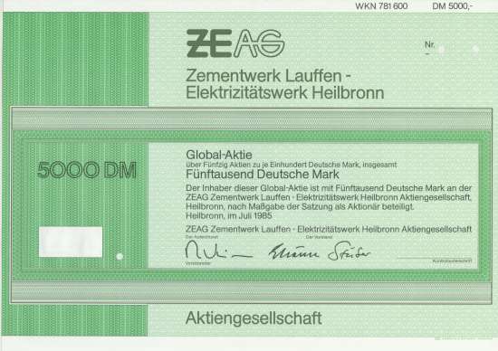 ZEAG Zementwerk Lauffen - Elektrizitätswerk Heilbronn AG