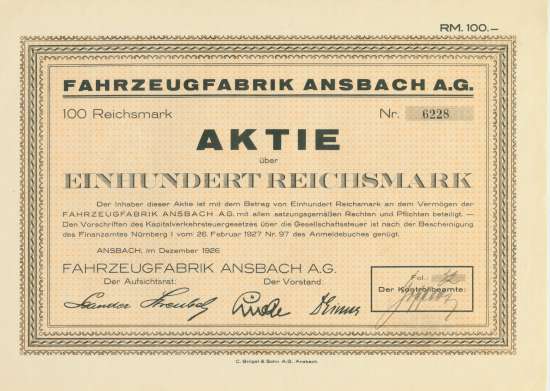 Fahrzeugfabrik Ansbach AG