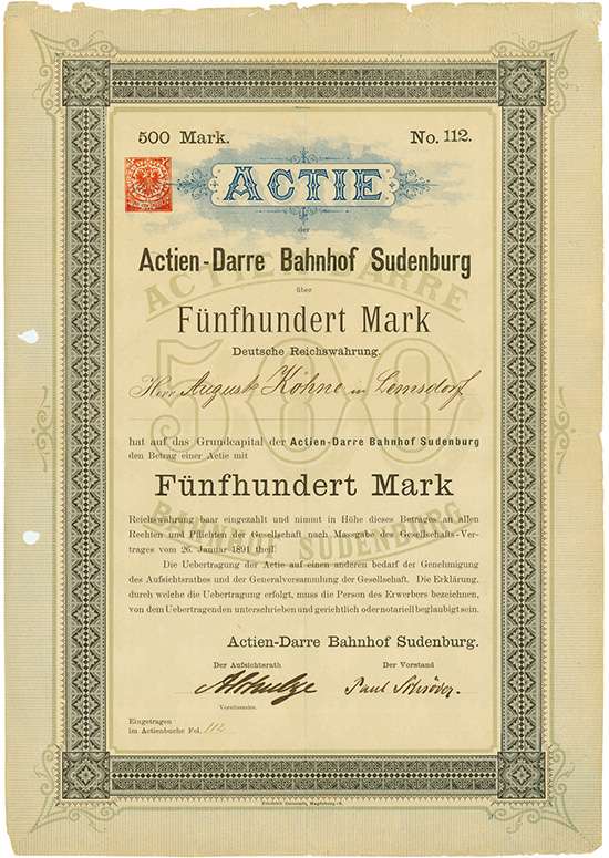 Actien-Darre Bahnhof Sudenburg