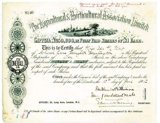 Agricultural & Horticultural Association Limited