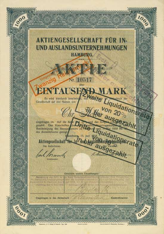 Aktiengesellschaft für In- und Auslandsunternehmungen