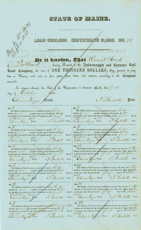 Androscoggin and Kennebec Rail Road Company