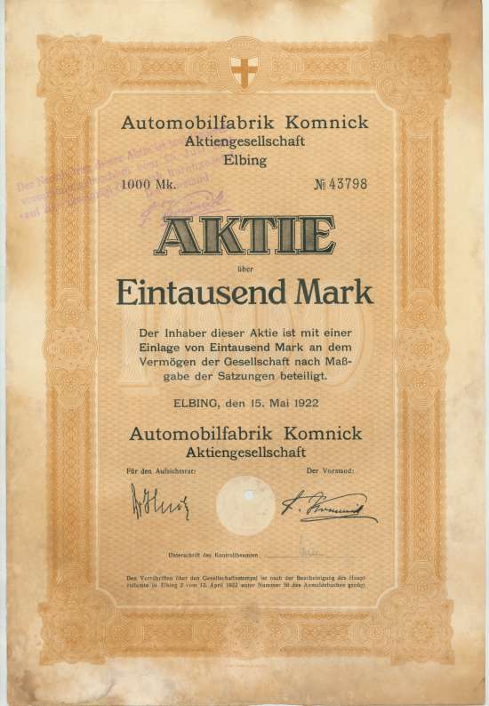 Automobilfabrik Komnick AG