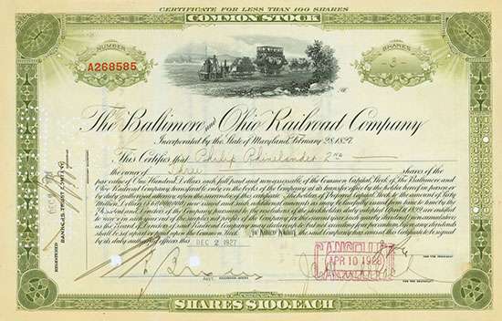 Baltimore and Ohio Railroad Company