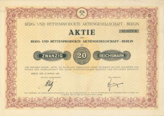 Berg- und Hüttenprodukte AG 