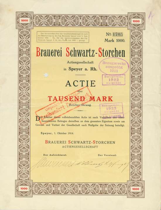 Brauerei Schwartz-Storchen AG