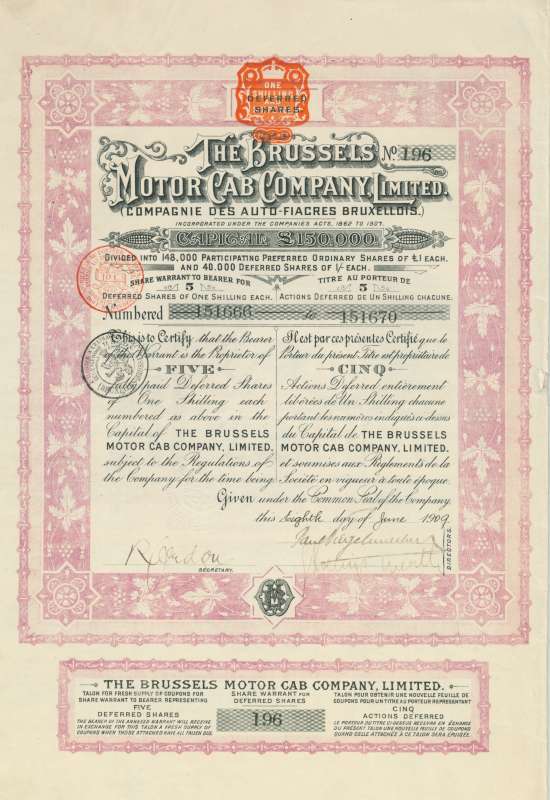 Brussels Motor Cab Company, Limited