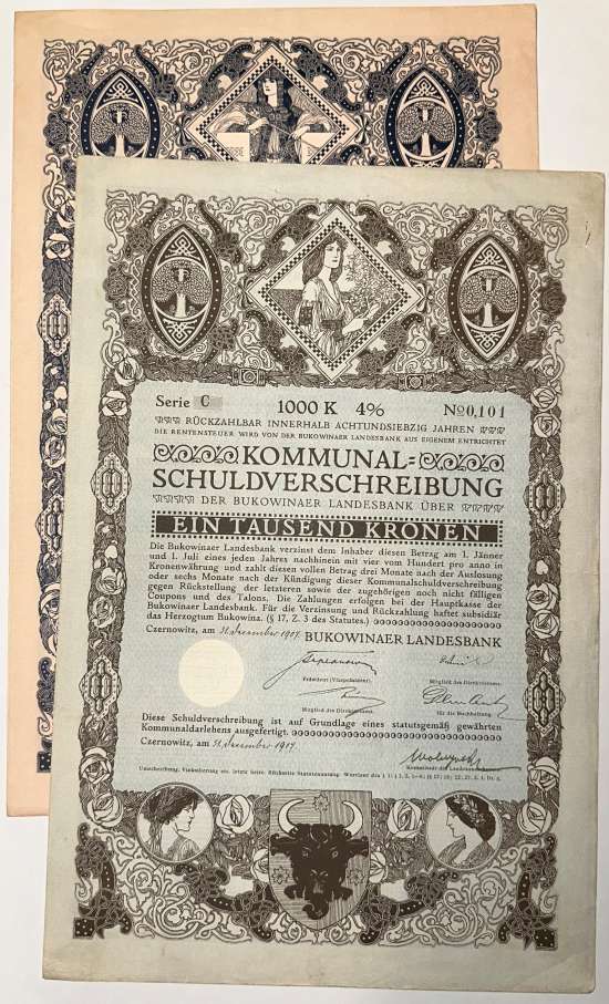 Bukowinaer Landesbank [2 Stück]