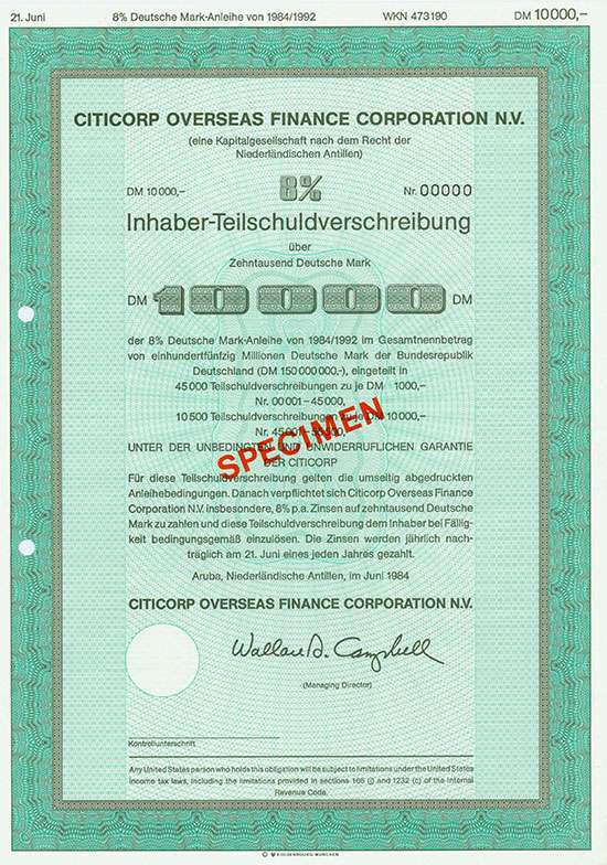 Citicorp Overseas Finance Corporation N.V.