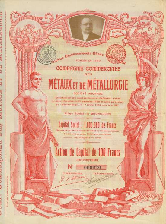 Compagnie Commercial des Métaux et de Métallurgie Société Anonyme, Anciens Établissements Élisée Wauthier