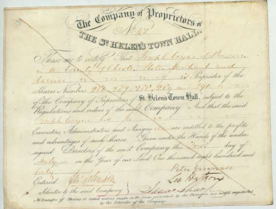 Company of Proprietors of the St. Helen's Town Hall
