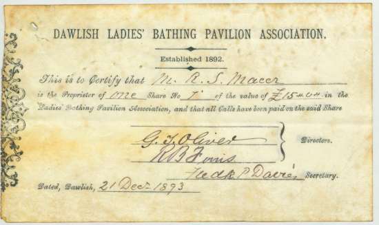 Dawlish Ladies Bathing Pavilion Association