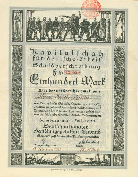Deutschnationaler Handlungsgehilfen-Verband, Kapitalschatz für deutsche Arbeit