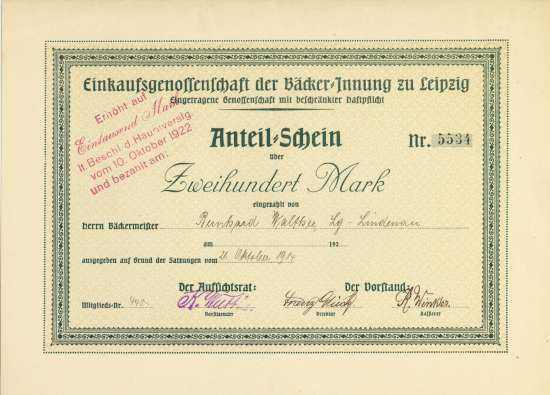 Einkaufsgenossenschaft der Bäcker-Innung zu Leipzig eGmbH
