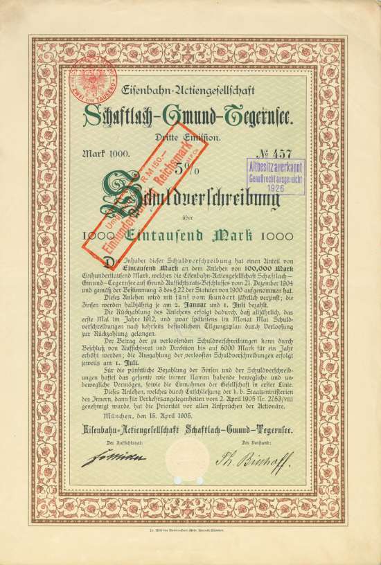 Eisenbahn-Actiengesellschaft Schaftlach-Gmund-Tegernsee