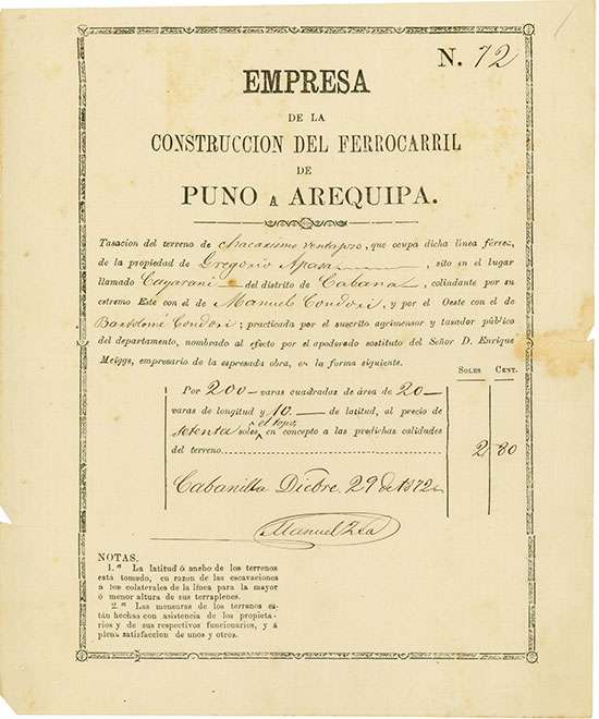 Empresa de la Construccion del Ferrocarril de Puno a Arequipa