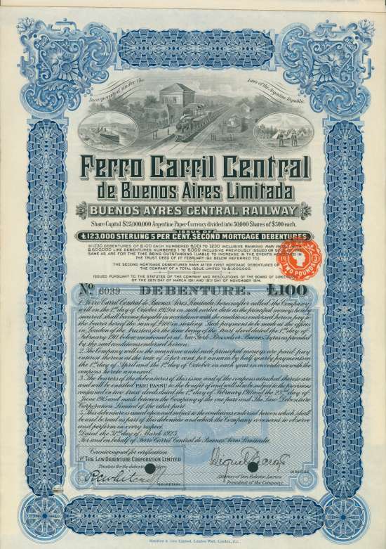 Ferro Carril Central de Buenos Aires Limitada / Buenos Ayres Central Railway