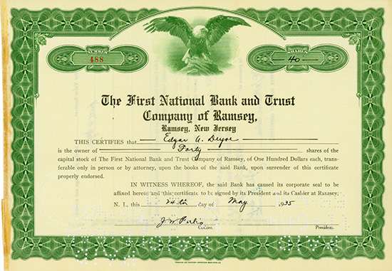 First National Bank and Trust Company of Ramsey