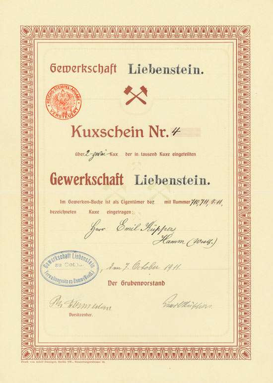 Gewerkschaft Liebenstein 