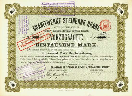 Granitwerke Steinerne Renne AG