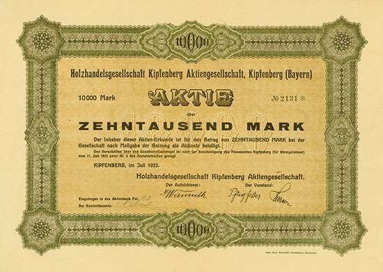 Holzhandelsgesellschaft Kipfenberg AG