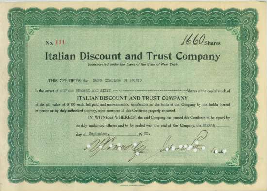 Italian Discount and Trust Company