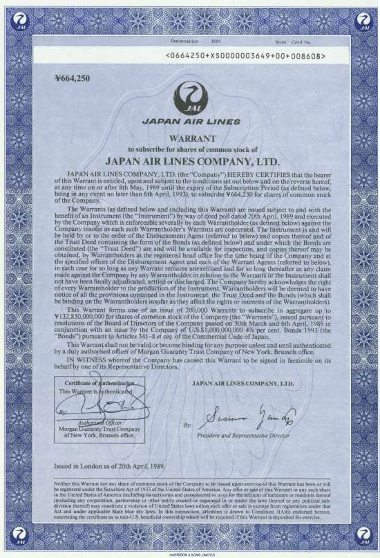 Japan Air Lines Company, Ltd.