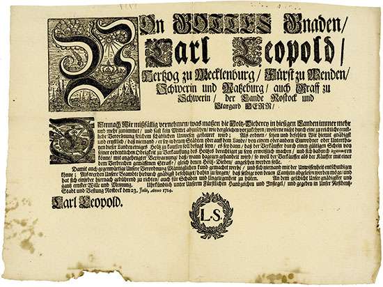 Karl Leopold, Herzog zu Mecklenburg
