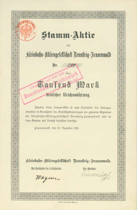 Kleinbahn-Aktiengesellschaft Rennsteig-Frauenwald