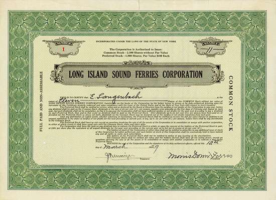 Long Island Sound Ferries Corporation