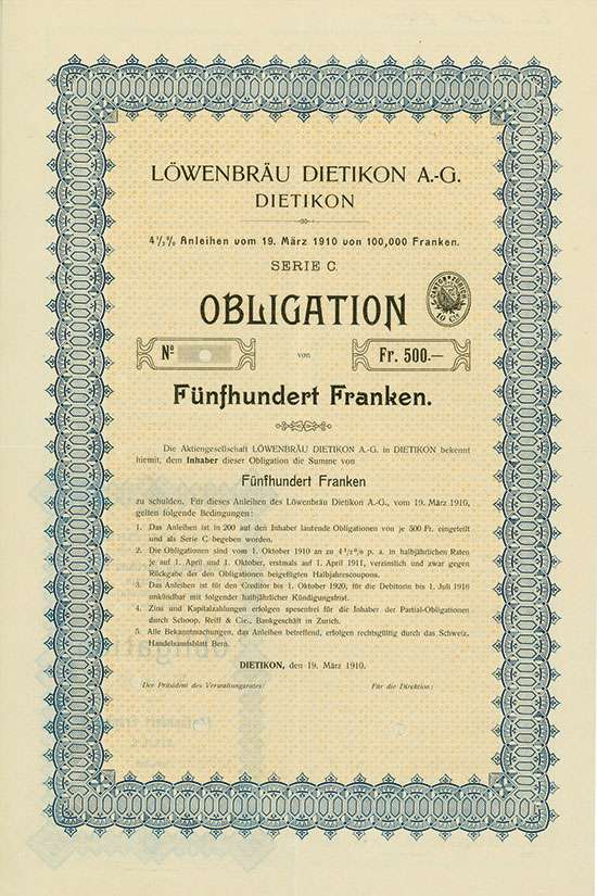 Löwenbräu Dietikon A.-G.