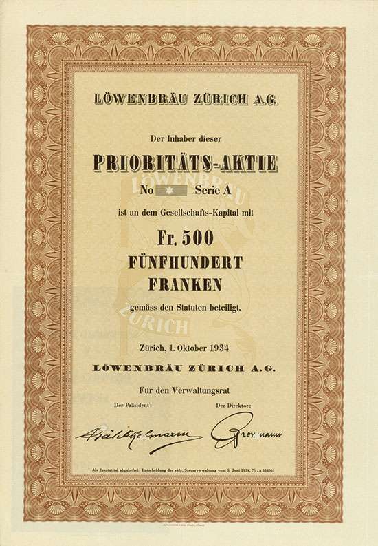 Löwenbräu Zürich A.G.