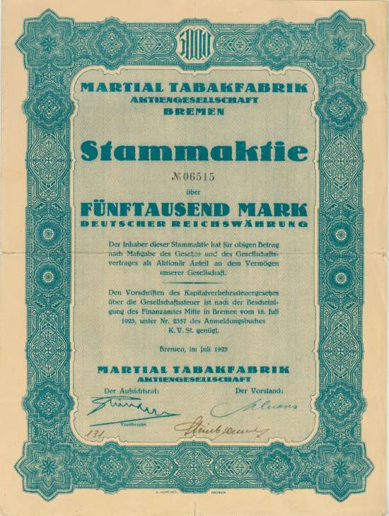 Martial Tabakfabrik AG