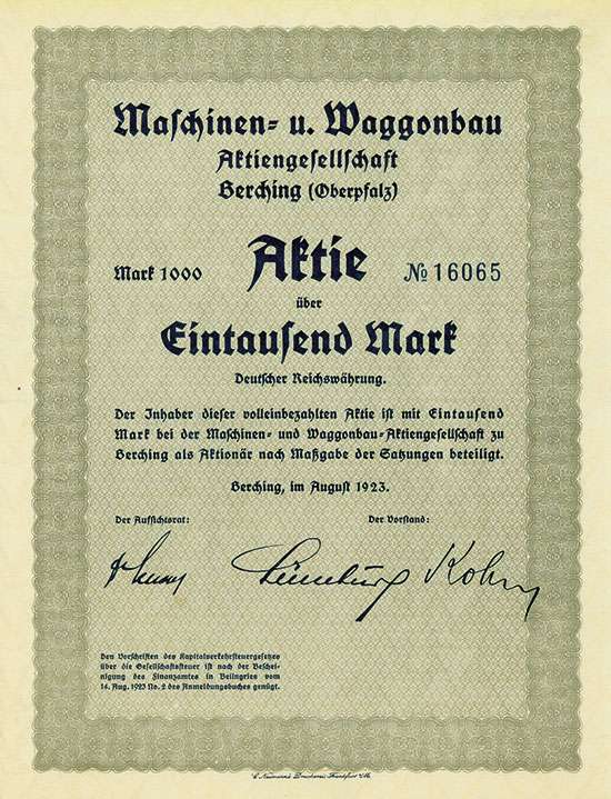 Maschinen- u. Waggonbau AG