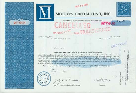 Moody's Capital Fund, Inc.