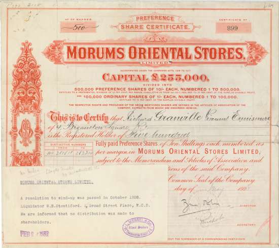 Morums Oriental Stores, Limited