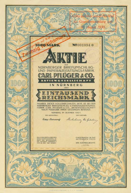 Nürnberger Briefumschlag- und Papierausstattungs-Fabrik Carl Pflüger & Co. AG