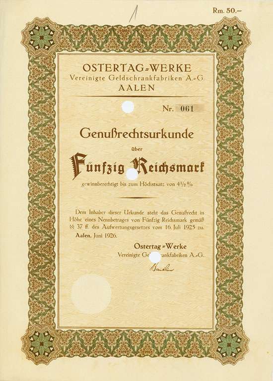 Ostertag-Werke Vereinigte Geldschrankfabriken AG